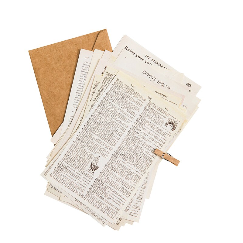 Mypretties 57 ark / pakke gamle bøger aviser script scrapbog baggrundspapirer vintage håndværkspapir til tn junk journal