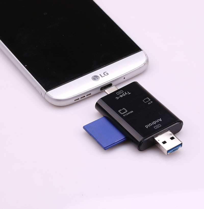 6-in-1 Lecteur de Carte d'identité e ID Smart Card USB ID Adaptateur