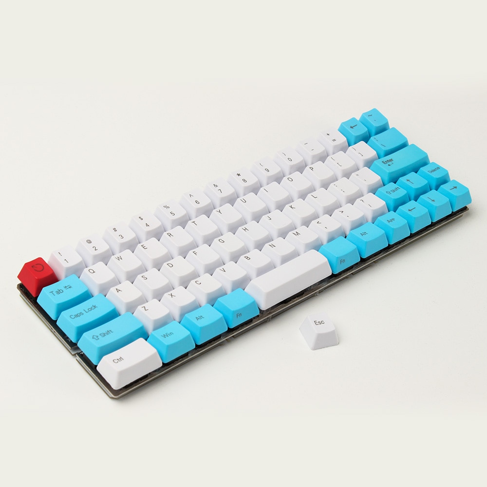 YMDK carbone blanc bleu noir rouge Minila Keyset épais PBT OEM profil Keycaps pour Filco Minila YD60M