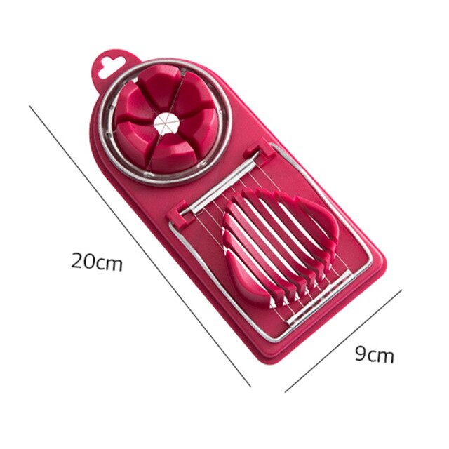 Roestvrij Staal Ei Slicer 2 In 1 Draagbare Egg Cutter Multifunctionele Sectioner Mold Boterhamworst Separator Keuken Gadgets: Red wine