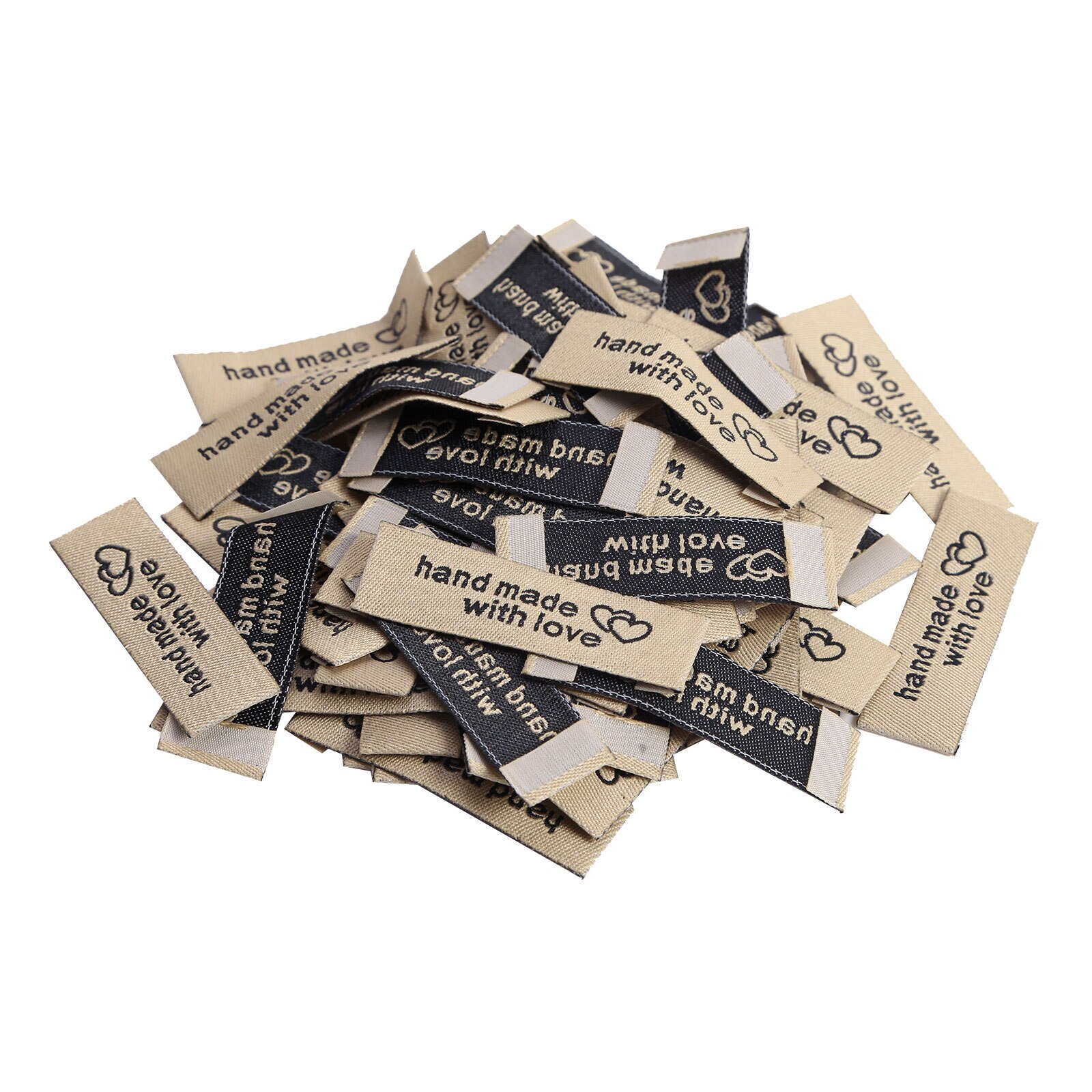 100 Naaien Labels Patches Handgemaakte Met Liefde Etiketten Voor Kleding Handgemaakte Fiber Diy Labels Voor Hoed Tassen Naaien Garment Accessorie