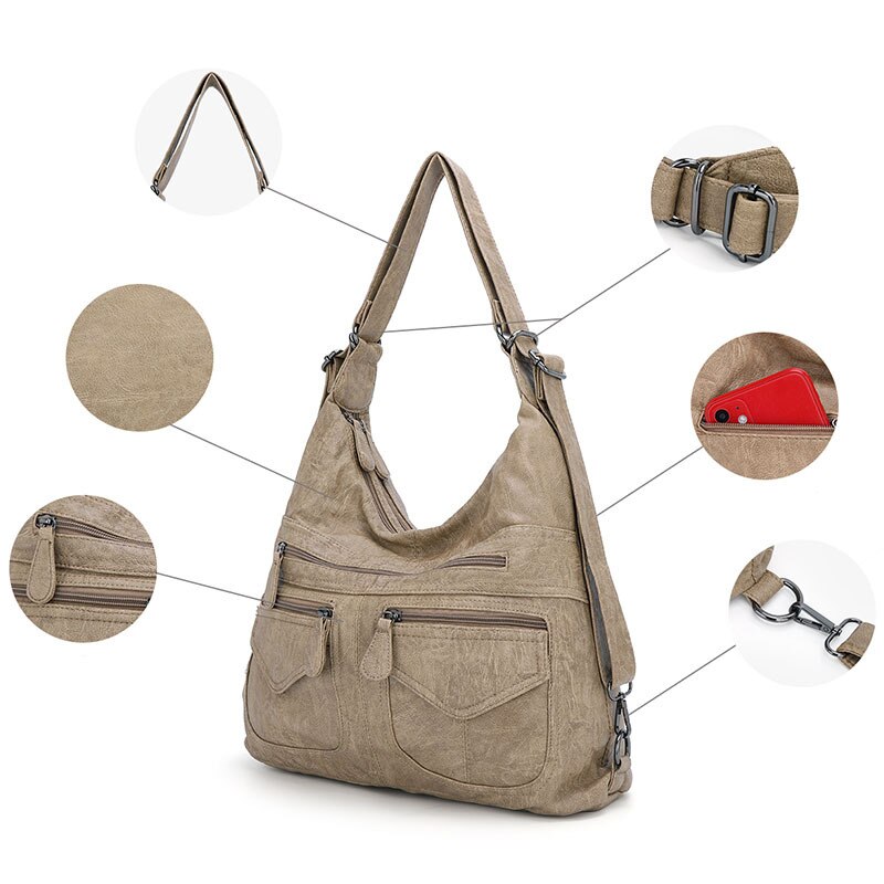 Angelkiss borse da donna borse a tracolla di moda acquirente in PU morbido borsa a tracolla piccola borsa a tracolla per donna borsa per telefono di grande capacità