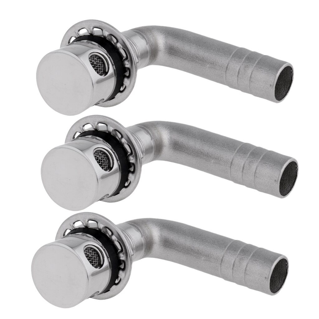 3pcs Tank Gas Fuel Cap Valve Vent, Breather Hose Tube Valve Ventilation for Boat/Yacht/Car
