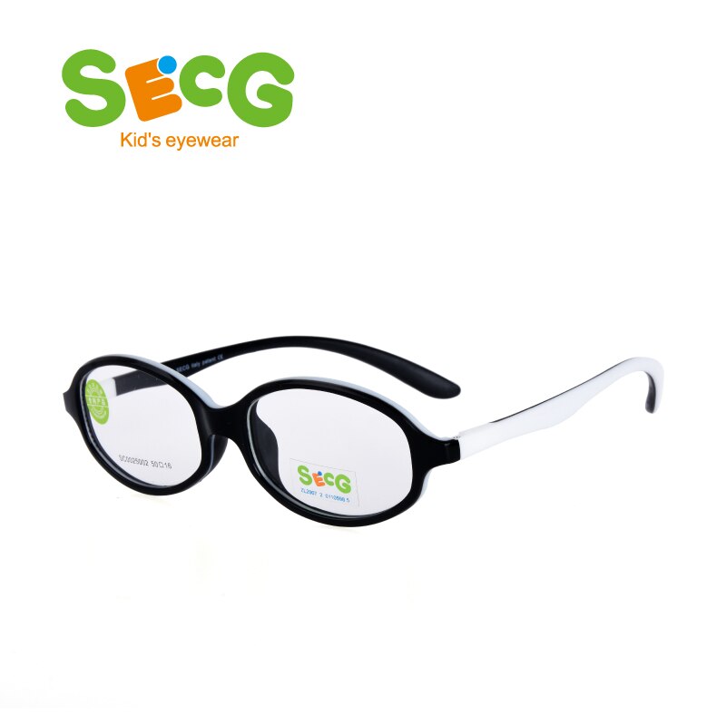SECG-Montura de Gafas para niños, lentes para miopía, redondas, ópticas, de silicona: C72