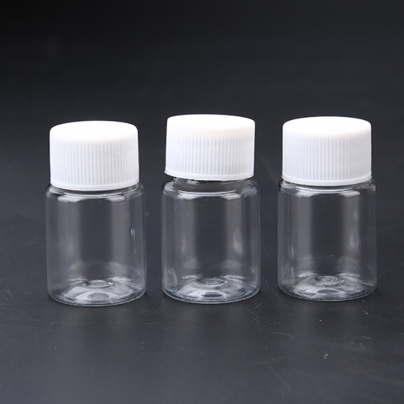Portable Clear Plastic Bottles 10PCS 15ML Small Vial Liquid, Solid Vial Packing Bottle