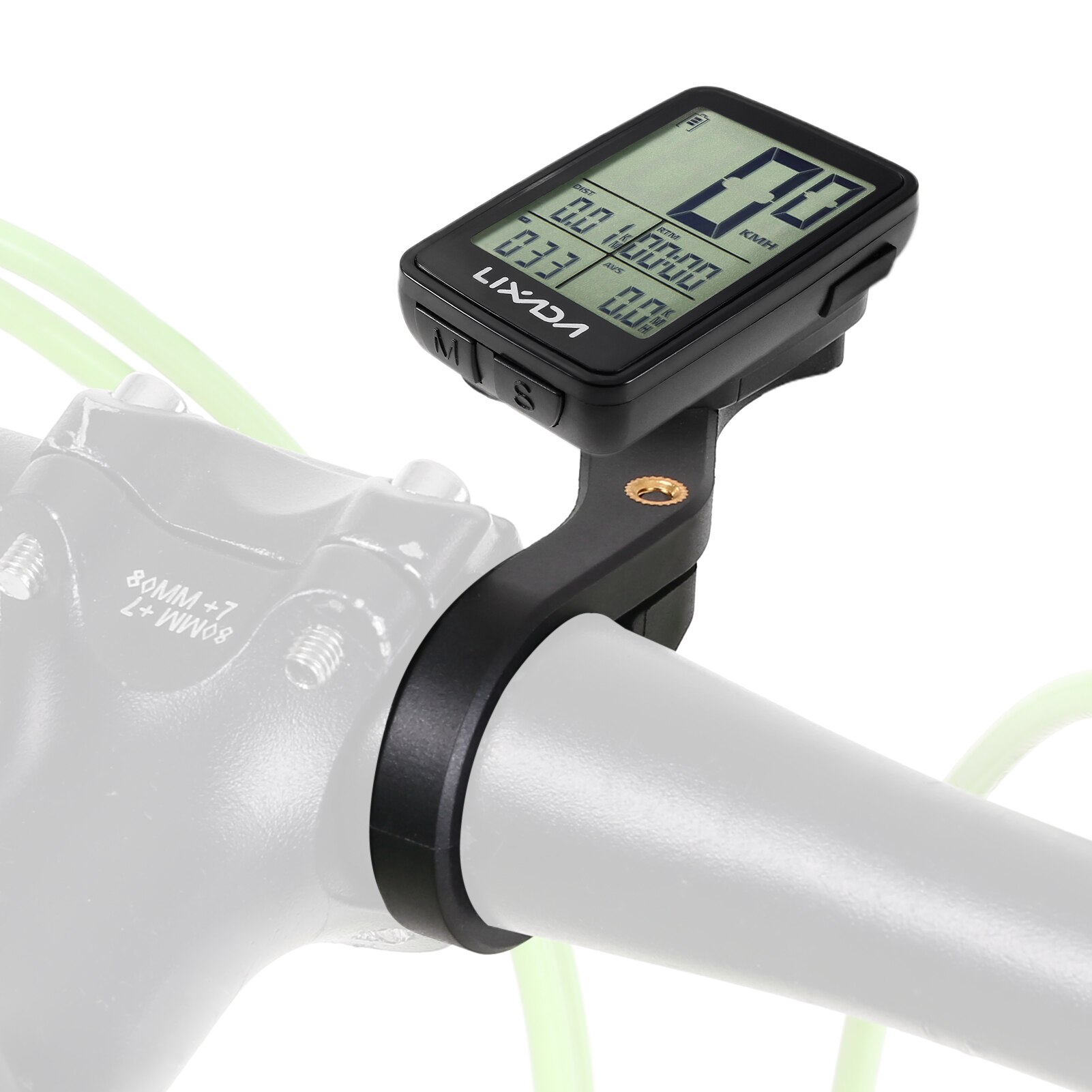 Lixada Bike Computer USB Rechargeable Wireless Bike Cycling Computer Bicycle Speedometer Odometer
