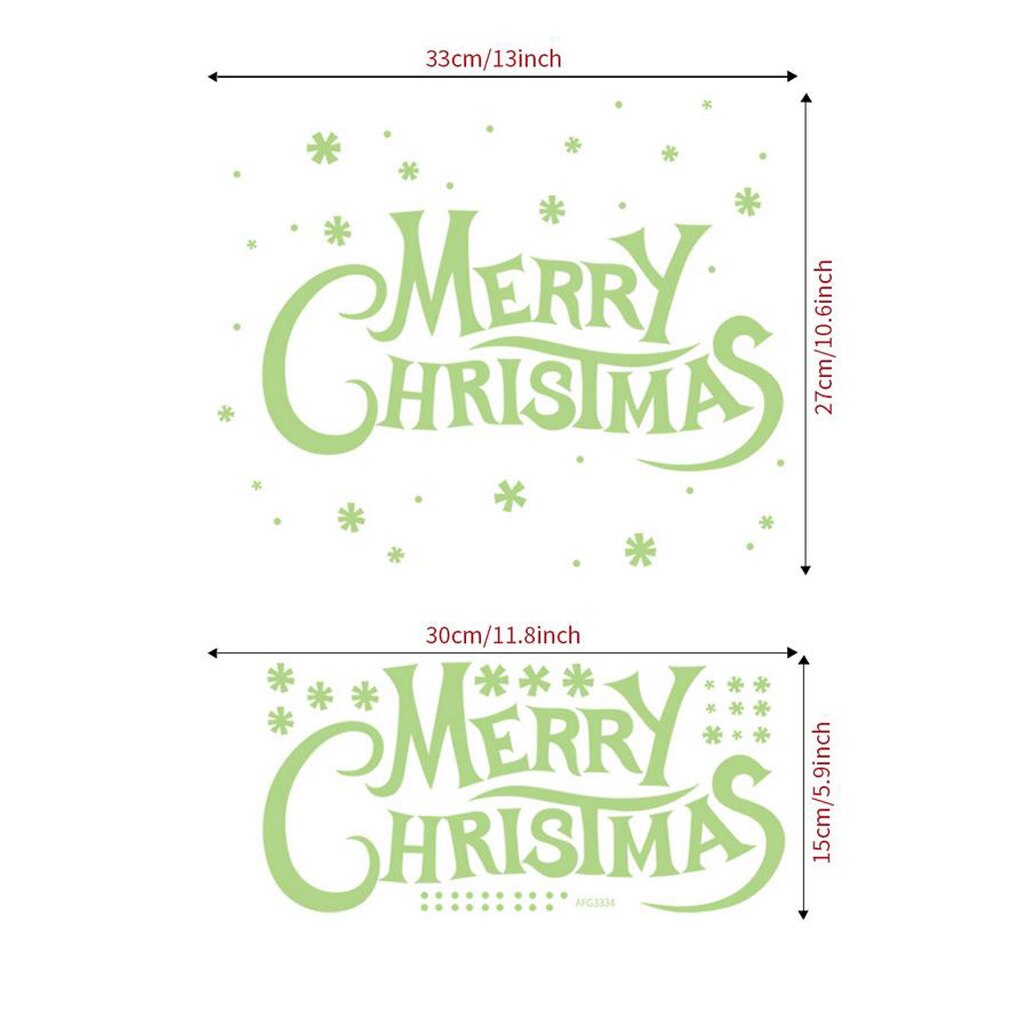 Wallstickers jul glødende brev stickers pvc vægplakater til soveværelse stue dekoration