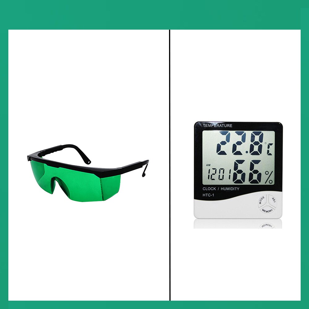 BEYLSION Digital Temperature Humidity monitor Grow Tent Box Glass UV Polarizing Goggles For Eye Protect Indoor Grow Light: Default Title