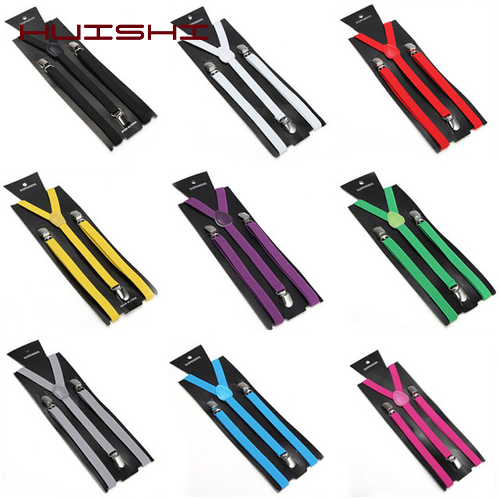 Bretelle per uomo Pantaloni Abbigliamento Bretella per adulti Camicia da uomo Abito da donna Festa di nozze Colori solidi Gonna da abito con bretelle Cinghie