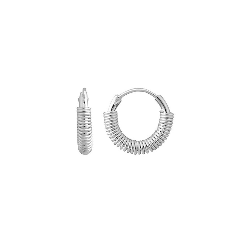 ROXI Frühjahr Kurve Hoop Ohrringe für Frauen Männer Hochzeit Ohrringe Knorpel Party Glänzend 925 Sterling Silber Pendientes: silver