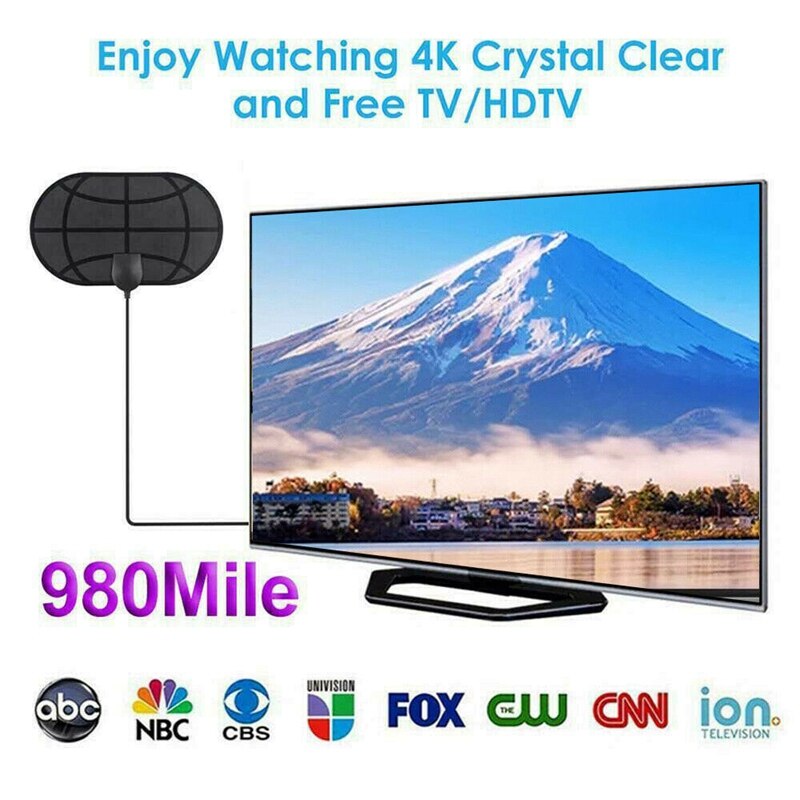 HDTV Antenna 4K Digital HDTV Indoor TV Antennas with Signal Booster Indoor HD TV Aerial