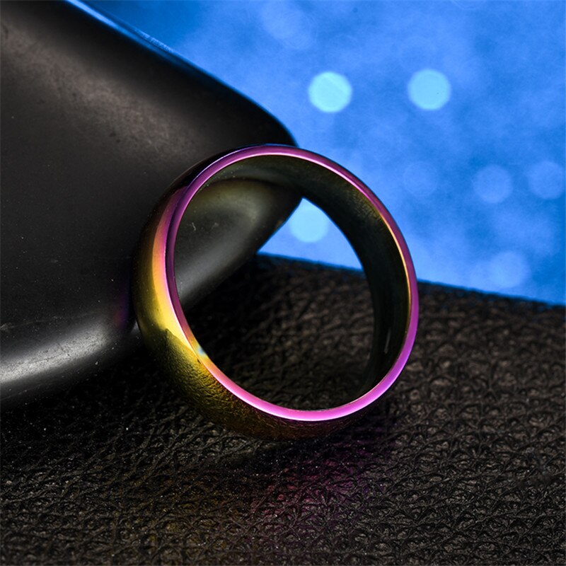 Modyle Rainbow Stainless Steel Ring for Women Jewelry Accessories