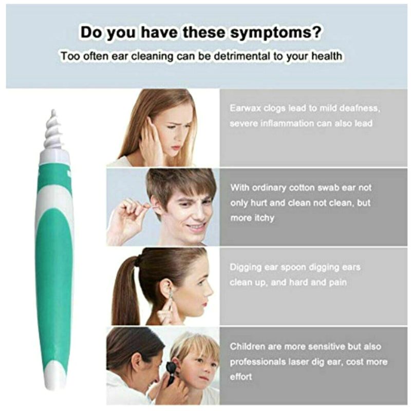 Nettoyeur d'oreilles, cure-oreille, spirale, avec 16 embouts de rechange, outils de soins, avec boîte