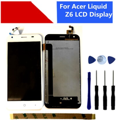 Voor Acer Liquid Z6 Lcd Touch Screen Digitizer Sensor Vergadering Compleet Vervanging Lcd Vloeibare Z6 Lcd: WHITE