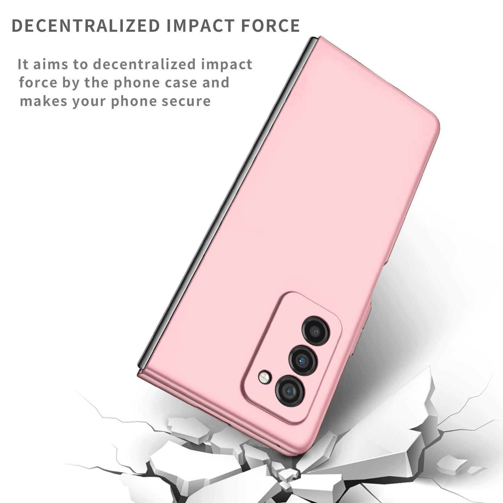 Custodia protettiva sottile sottile antigoccia per Samsung Galaxy Z Fold 2 3 Fold3 Fold2 5G telefono antiscivolo Coque Fundas: for samsung Z Fold 2 / Colore rosa