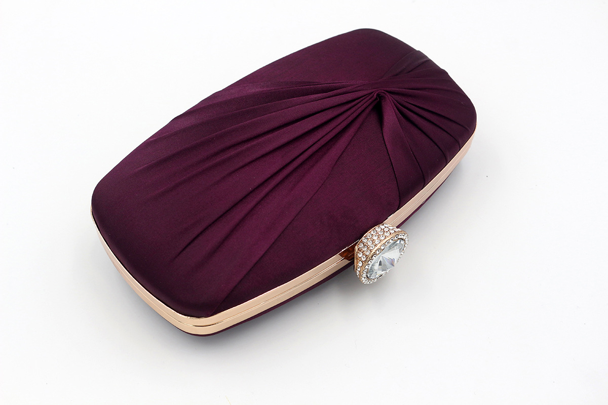 Luxe Kleine Portemonnee En Clutch Met Geplooide Rok Patroon Effen Kleur Vrouwen Avondtasje Voor Diner Party En Prom Schouder tas