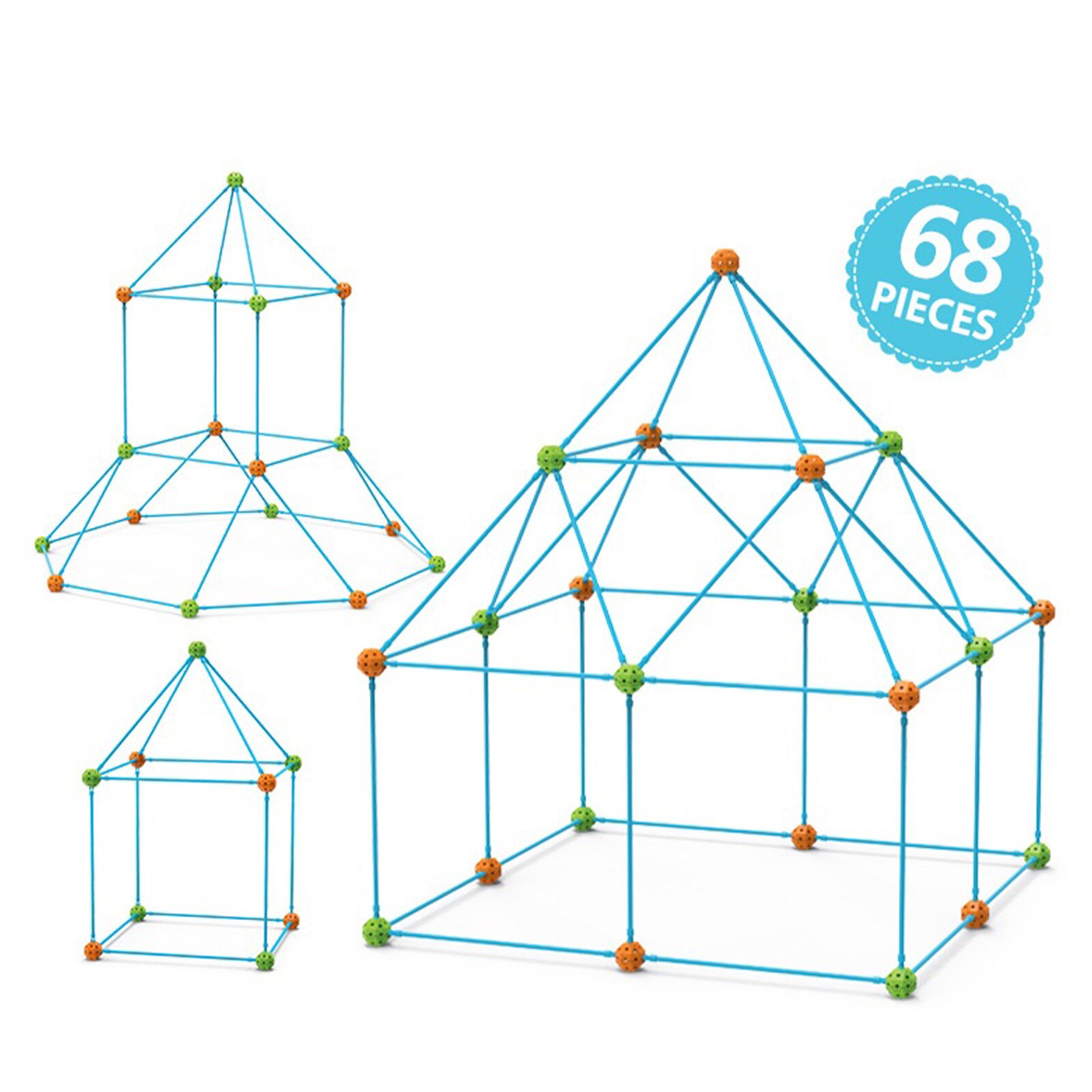 freundlicher Zelt Bau Fort Gebäude Burgen Tunnel Zelte Bausatz Diy 3d Magination Spielen Haus Montieren Spielzeug freundlicher