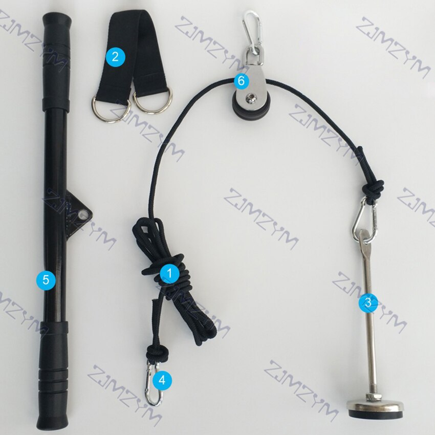 Fitness DIY Pulley Cable Machine Lifting Arm Biceps Triceps Blaster Rope System for Hand Strength Training Workout Equipment: Small Rod Set