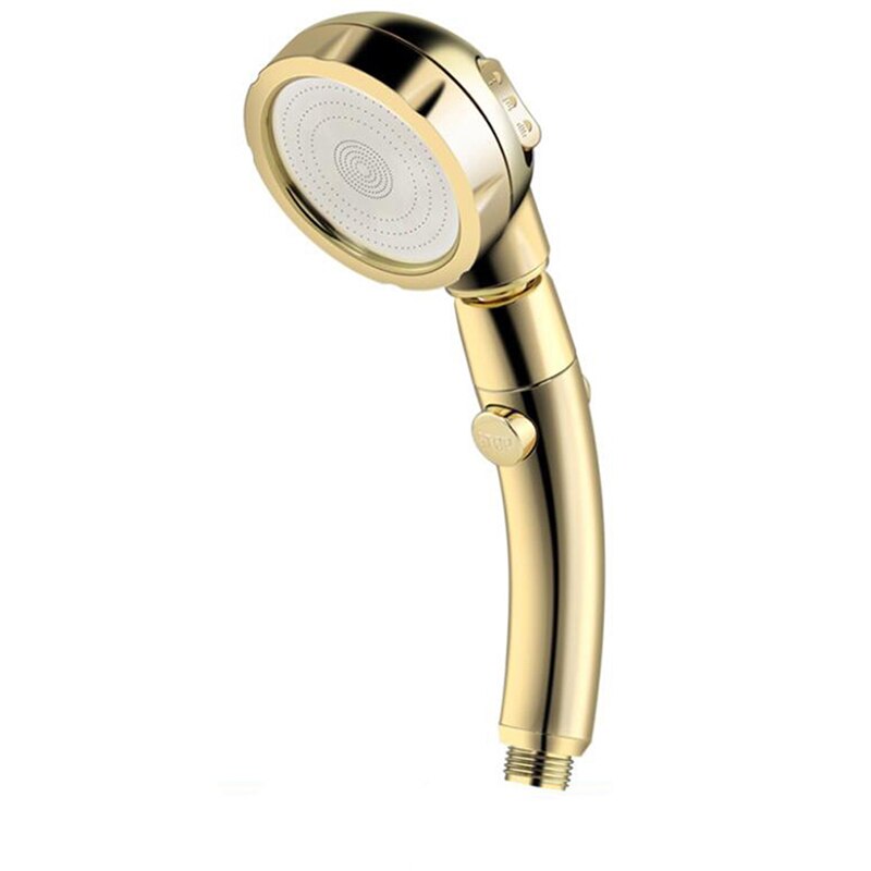 360 Graden Draaibare 3 Modes Douchekop Met Water Controle Knop Hoge Druk Waterbesparende Regen Douche Gieter hoofd: gold