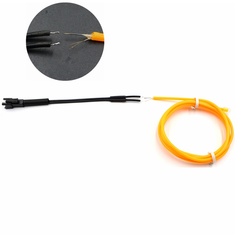 Conector SM Leadwire de 12CM, Cable para EL tubo de alambre, tira de luz de neón, luz electroluminiscente incorporada