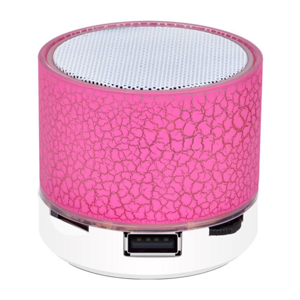 Mini Draadloze Bluetooth Kleurrijke Licht Kleine Crack Sound Speaker Subwoofer Ondersteuning Tf Card: Rose