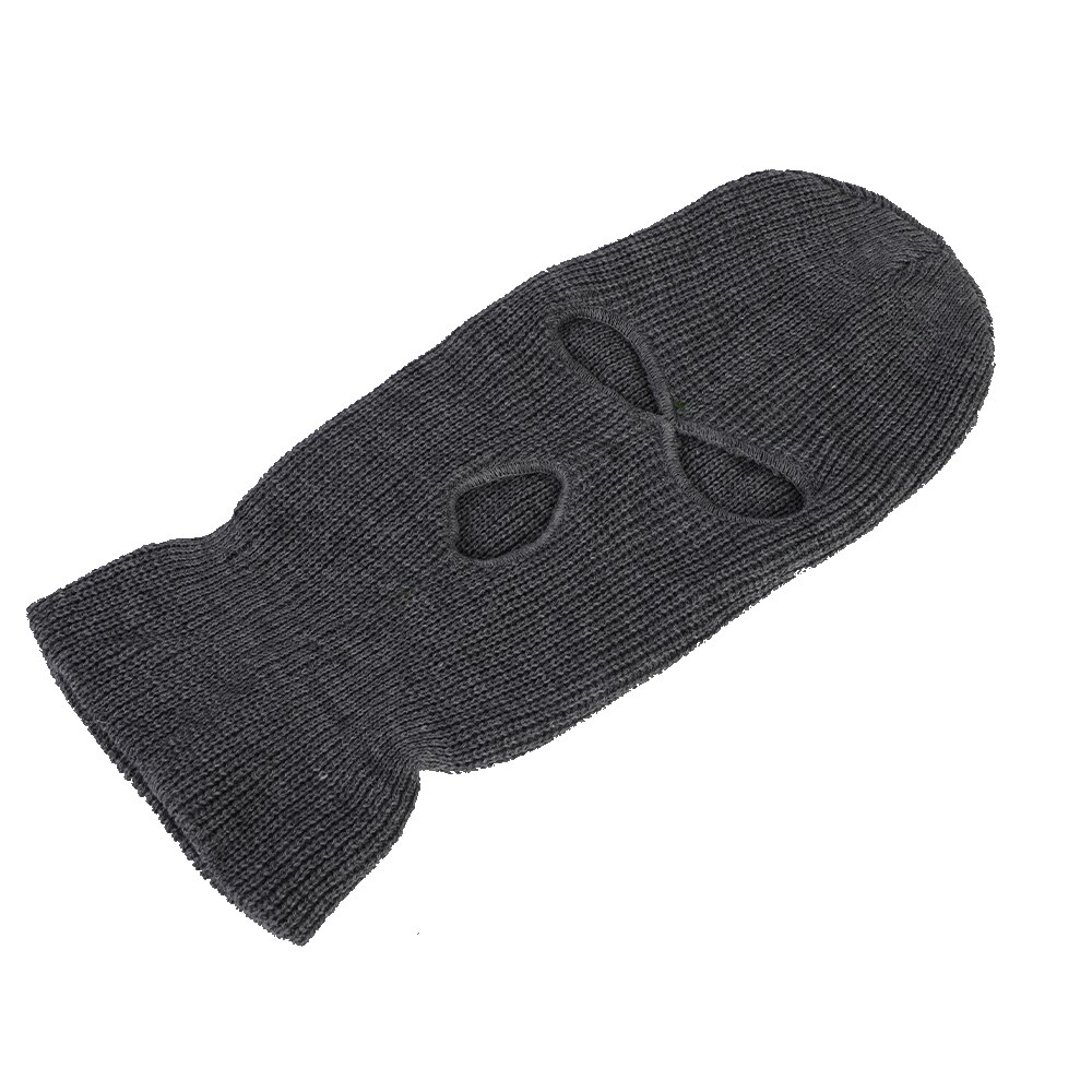 Ski Mask Knitted Face Cover Winter Balaclava Full Face Mask for Winter Outdoor Sports CS Winter Three 3 Hole Balaclava Knit Hat: 14