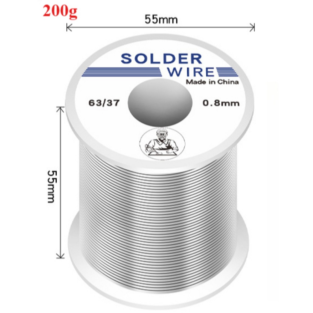 200/100/50/8g hochreiner Lötdraht 0,6/0,8/1/1,2 mm gemischter Zinn-Kolophoniumkern-Lötschweißdraht zum elektrischen Lözehn