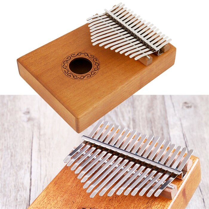KL9-45 17 Schlüssel Kalimba Daumen Klavier Hohe Holz Mahagoni Körper Musical Instrument mit Lernen Buch Melodie Hammer