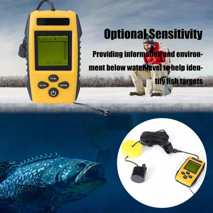 100M Portable Wireless Fish Finder Sonar LCD Fish Finders Fishing Tools Sounder Fishing Finder Colorful Screen Sounder