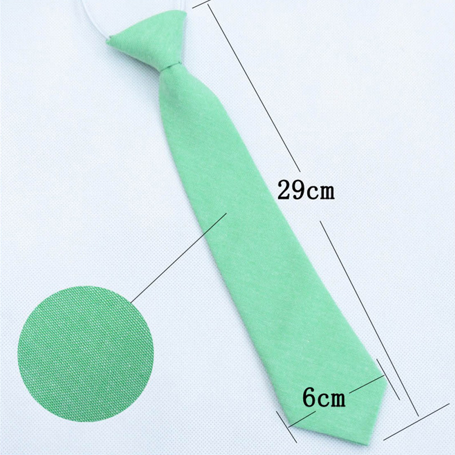 Ties for Children Cotton Solid Neck Tie Boys Girls Students Kid Necktie Performance Photograph Graduation Ceremony