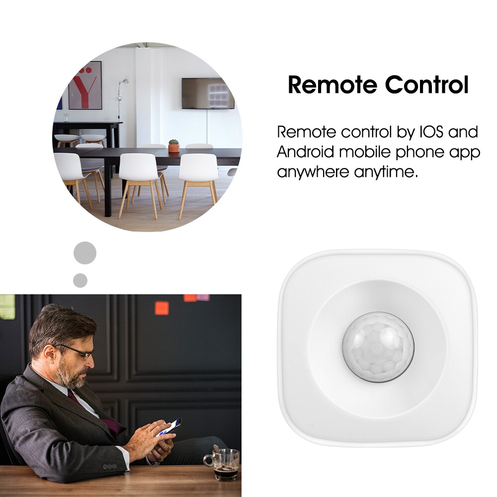 Autoeye WiFi Human Body Sensor Wireless Smart Body Movement PIR Motion Sensor Use With Tuya Smart Life App