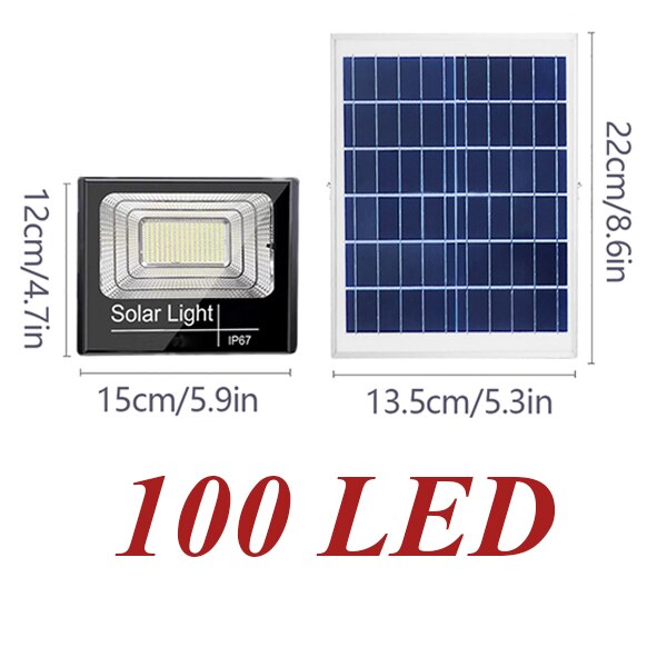 Outdoor Solar Lights Sunlight Led Light Solar Lamp Energy Garden Spotlights Powerful Wall Lighting Waterproof: 100 led