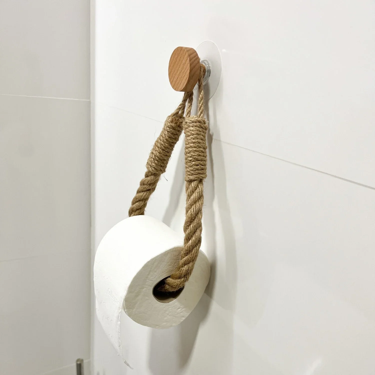 Toallero adhesivo sin clavos, gancho de madera para baño, toallero de papel, juego de accesorios para baño, soporte de papel, gancho de madera