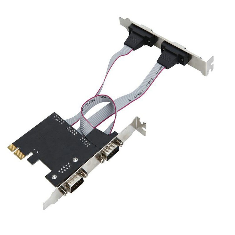 MOSCHIP 9900 PCIe 4 Ports Serial Add on Card Multi RS232 DB9 COM Expansion Riser Adapter Converter