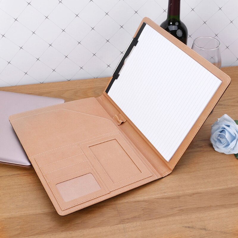 A4 Leather Conference File Folder Document Manager Organizer With Calculator