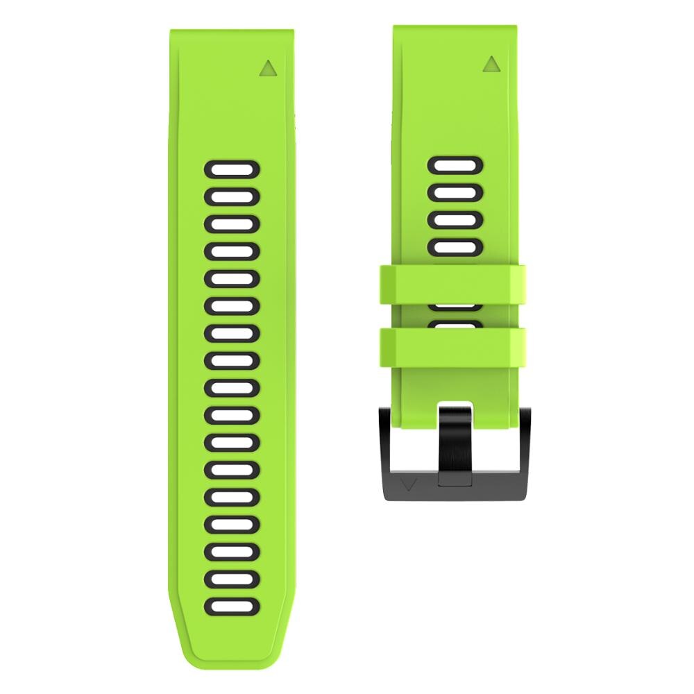 22mm QUICKFIT Silicone Wrist strap For Garmin MARQ Series Watch Band Wirstband for MARQ Athlete/Driver/Adventurer Watchband: Green black