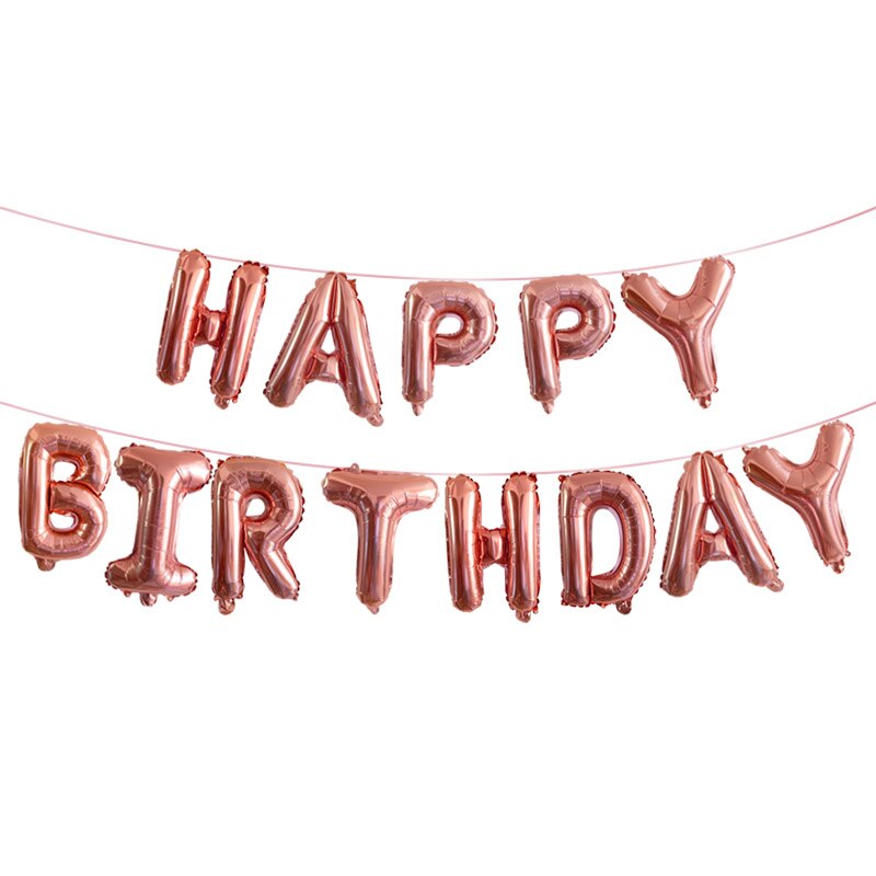 16 inch Letters HAPPY BIRTHDAY Foil Balloons birthday party decorations kids balls Alphabet Air Balloons Baby Shower Supplies: Chocolate