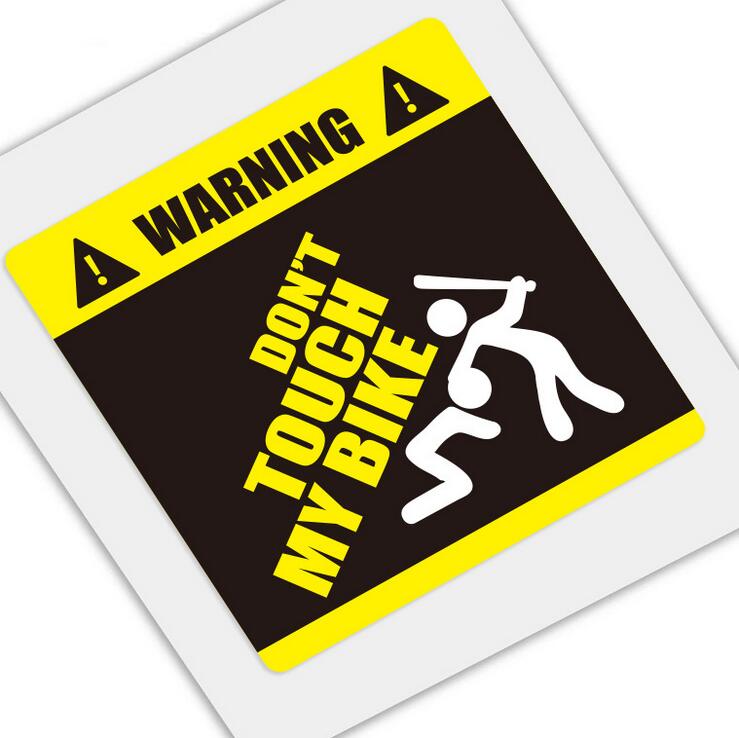 Rør ikke ved min bil advarselsmærkat landevejscykel bjergstel må ikke røre ved min bil vandtæt cykel personlighedsmærke: B