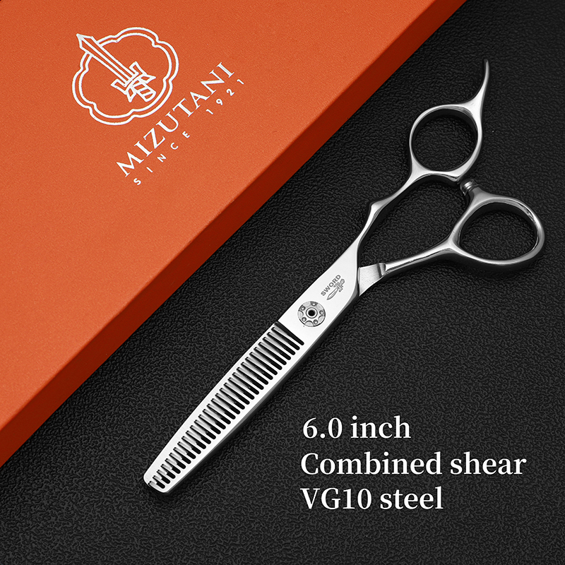 Tijeras de corte de pelo profesionales, juego de tijeras de dientes de adelgazamiento sin rastro, corte plano VG10, 6,0-7,0 pulgadas, peluquero: Verde