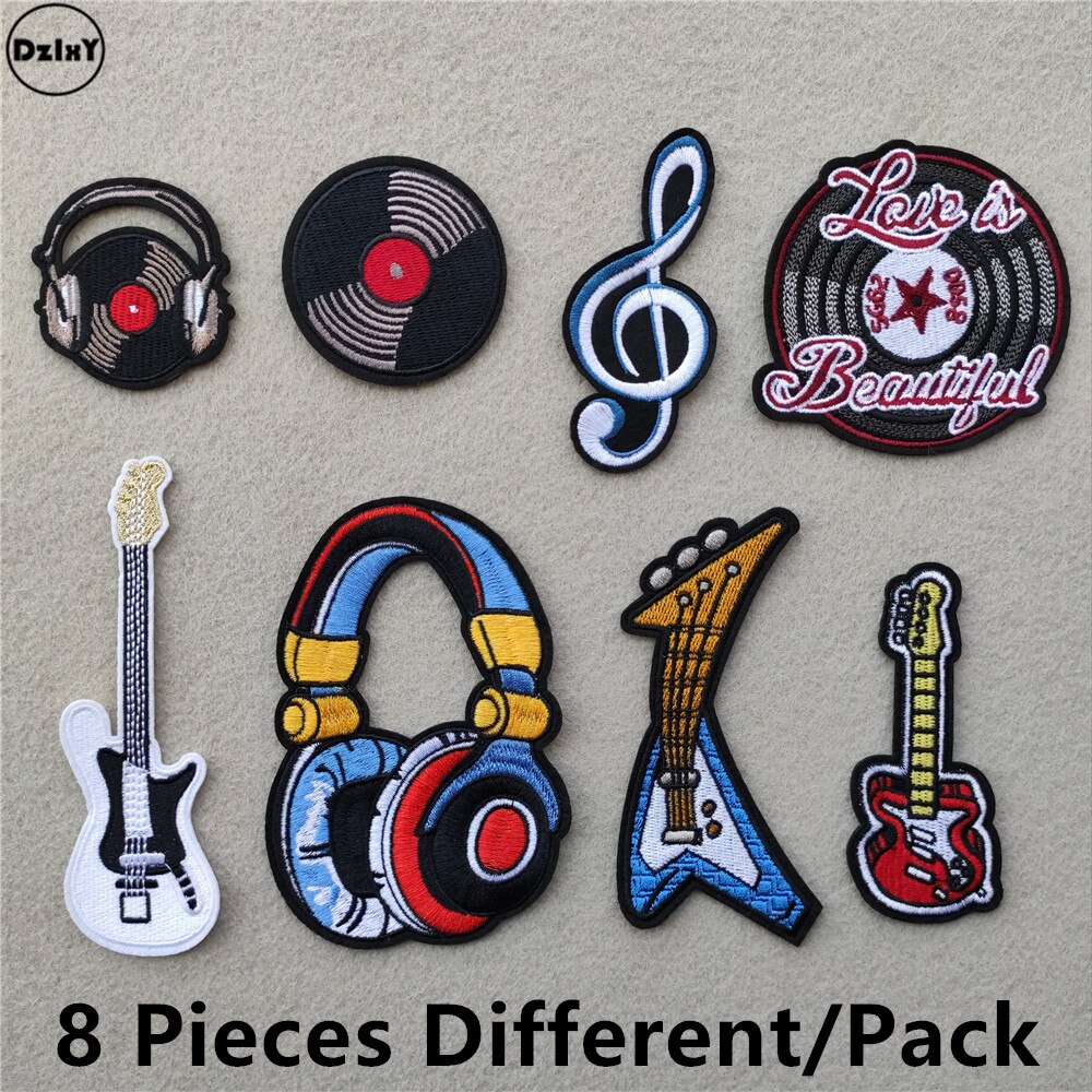 Musical Instrument Patches for Clothes DIY Stripes... – Grandado