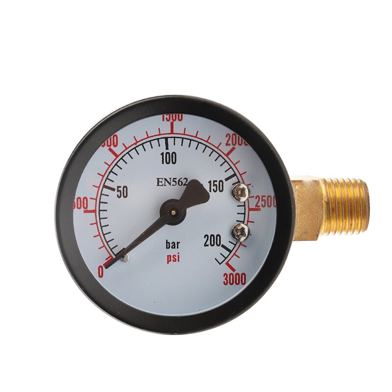 Co2 Regulator Gauge Replacement, 0-60psi / 0-3000 psi Co2 Pressure Gauge with 1/4"NPT Thread for Homebrew CGA320/W21.8 Regulator