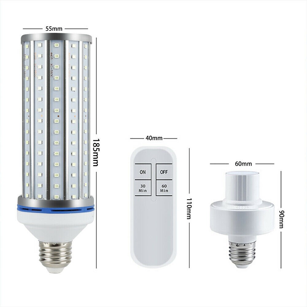 Usa magazijn uvc desinfectieapparaat 110/220v 60w uv kiemdodende desinfectielamp uvc led maïs 254nm -golf ultraviolette lampen: 110v 60w