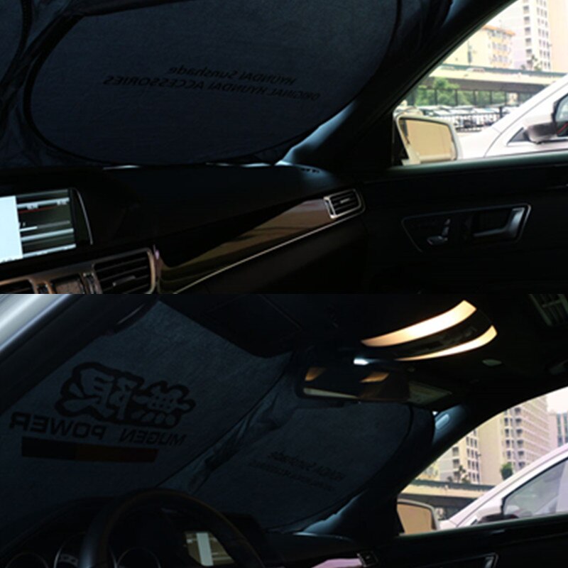 HIPATU Sonnenschutz Frontscheibe Mercedes C Class - Tragbar Auto Sun Shade