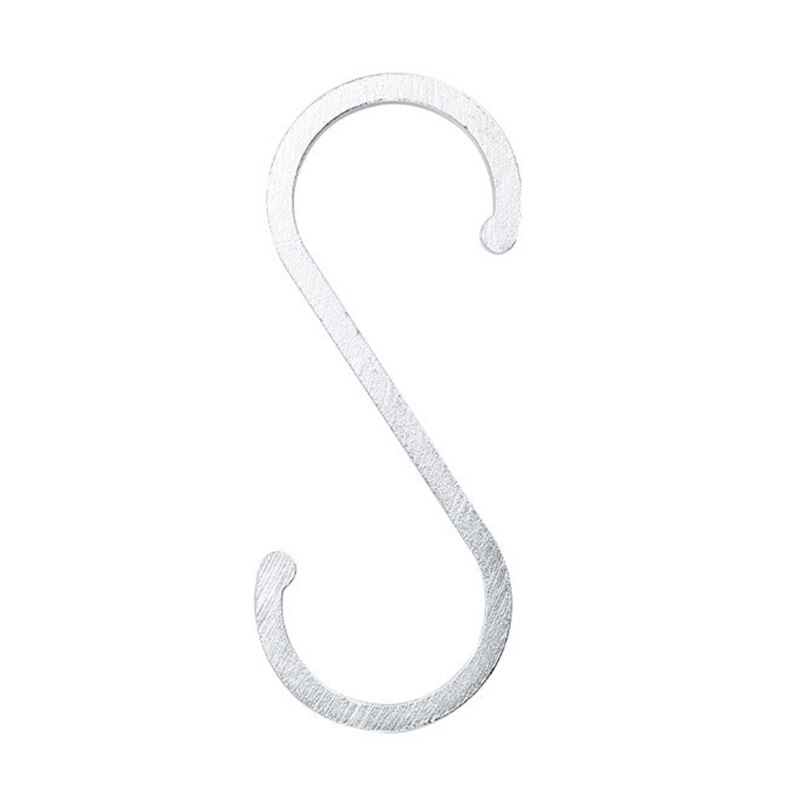 1 Pc Aluminium S Vorm Haak Heavy Duty S Hangers Keuken Reling Haken Sluiting Holder Voor Kleding Planten Potten pannen Handdoek: White