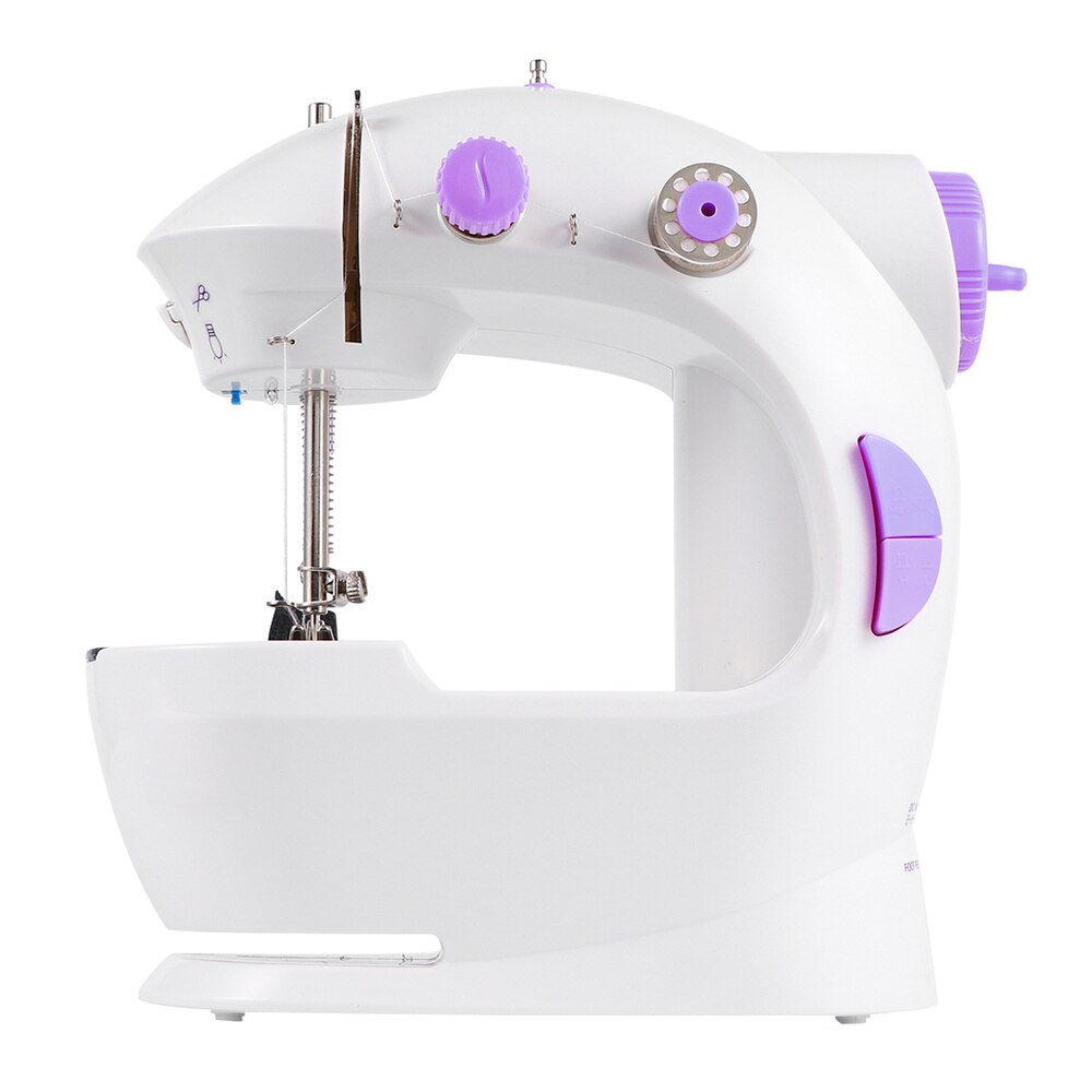Mini Sewing Machine Electric Multifunctional Small Desktop Sewing Machine for Home (Pink, Original American Wire Gauge): Purple