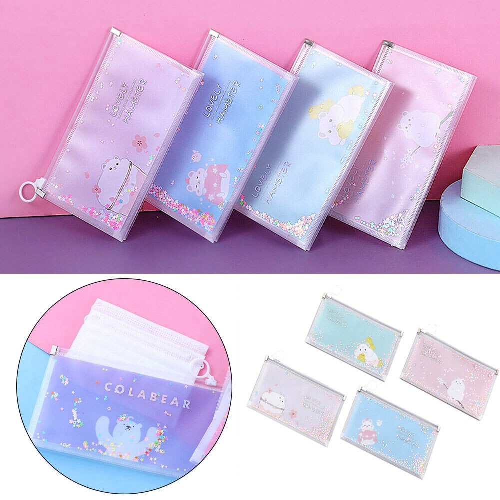 Sac de rangement pour masque PP, 210*115*30mm, 1 unité, porte-masque facial Portable, pochette à fermeture éclair, anti-Pollution, sacs de sauvegarde