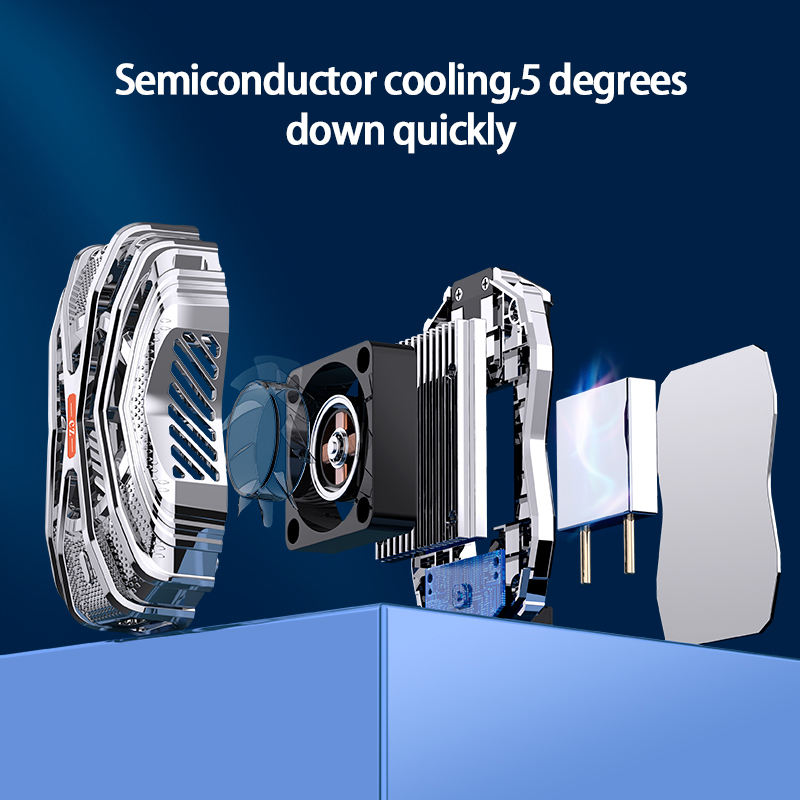 Universal Mobile Phone Radiator With Semiconductor Wind Power Cooling Mobile Game Cooling Artifact For Iphone Xiaomi Huawei