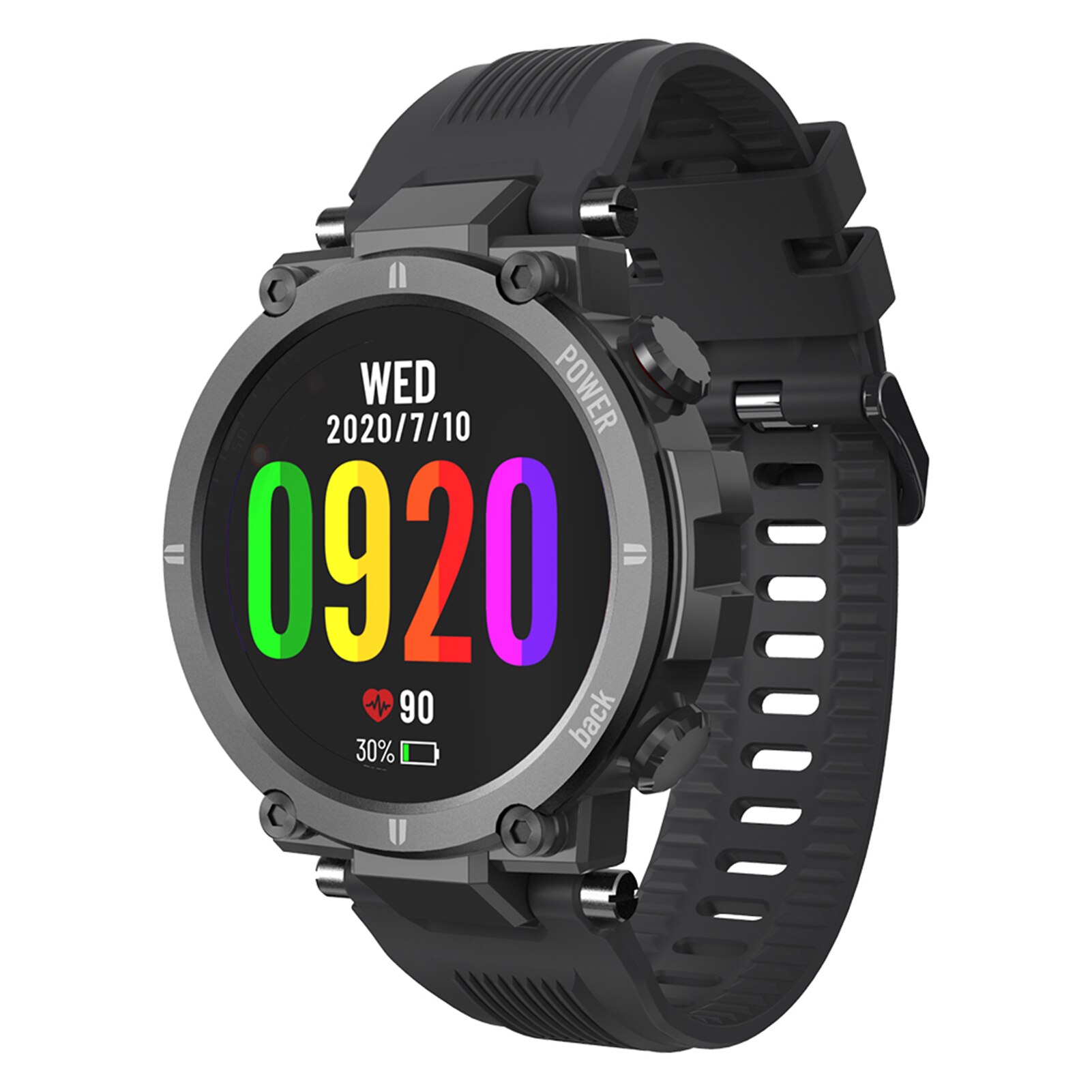 KOSPET Raptor Outdoor Sport Watch Rugged Bluetooth Full Touch Smart Watch Ip68 Waterproof Tracker Smartwatch For Men: Black