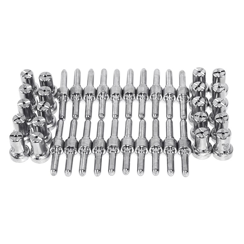 40pcs Plasma Cutting Torch Consumable Cutting Extended Long Plasma Cutter Kit 40A PT31 Plasma Torch Tip Electrode Nozzle