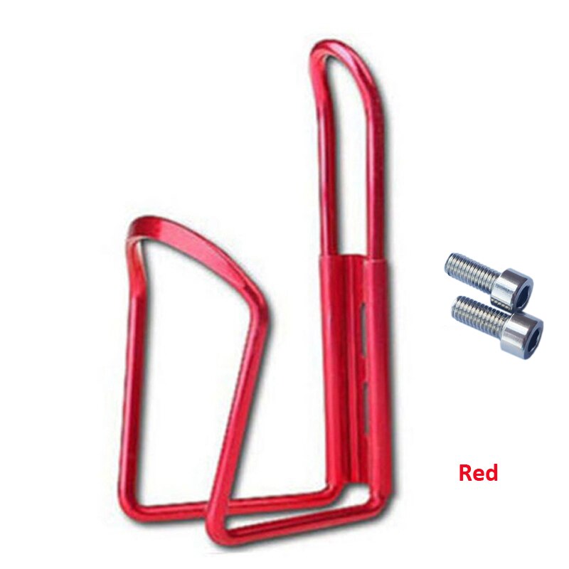 Cykel kopholder aluminium cykel vandflaskeholder kaffeflaske klips monter stativ cykel vandholder cykeltilbehør: Rød